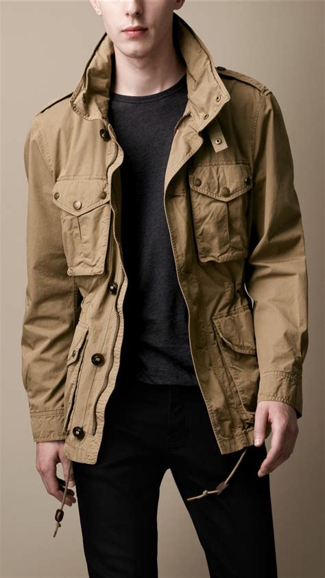 burberry jacket mens brown|burberry brit anorak jacket.